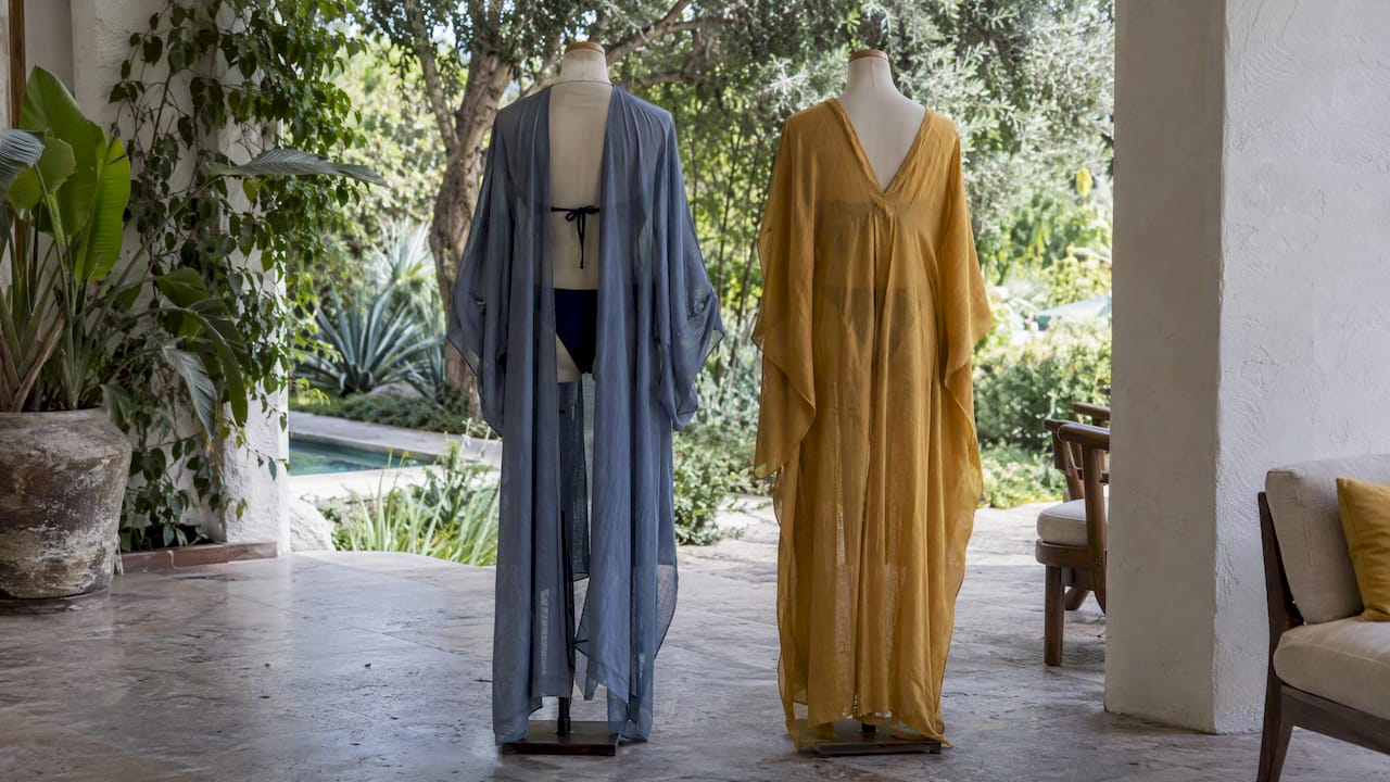 Two beach cover-ups show distinct silhouettes