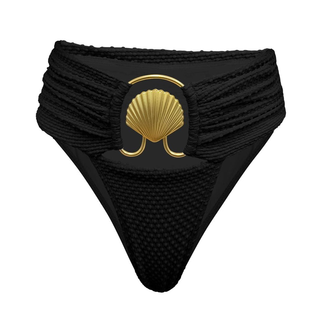 Seashell Bikini Bottom - Black - L'ANIMAL CO