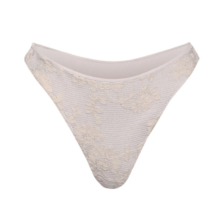 Dentelle Bikini Bottom White - L'ANIMAL CO