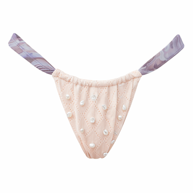 Perle Bikini Bottom Apricot Cream - L'ANIMAL CO