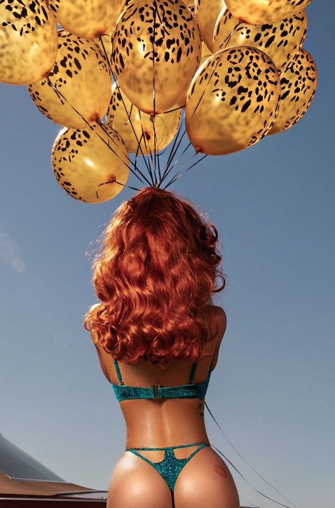 DIAMOND BIKINI BOTTOM IN EMERALD - L'ANIMAL CO